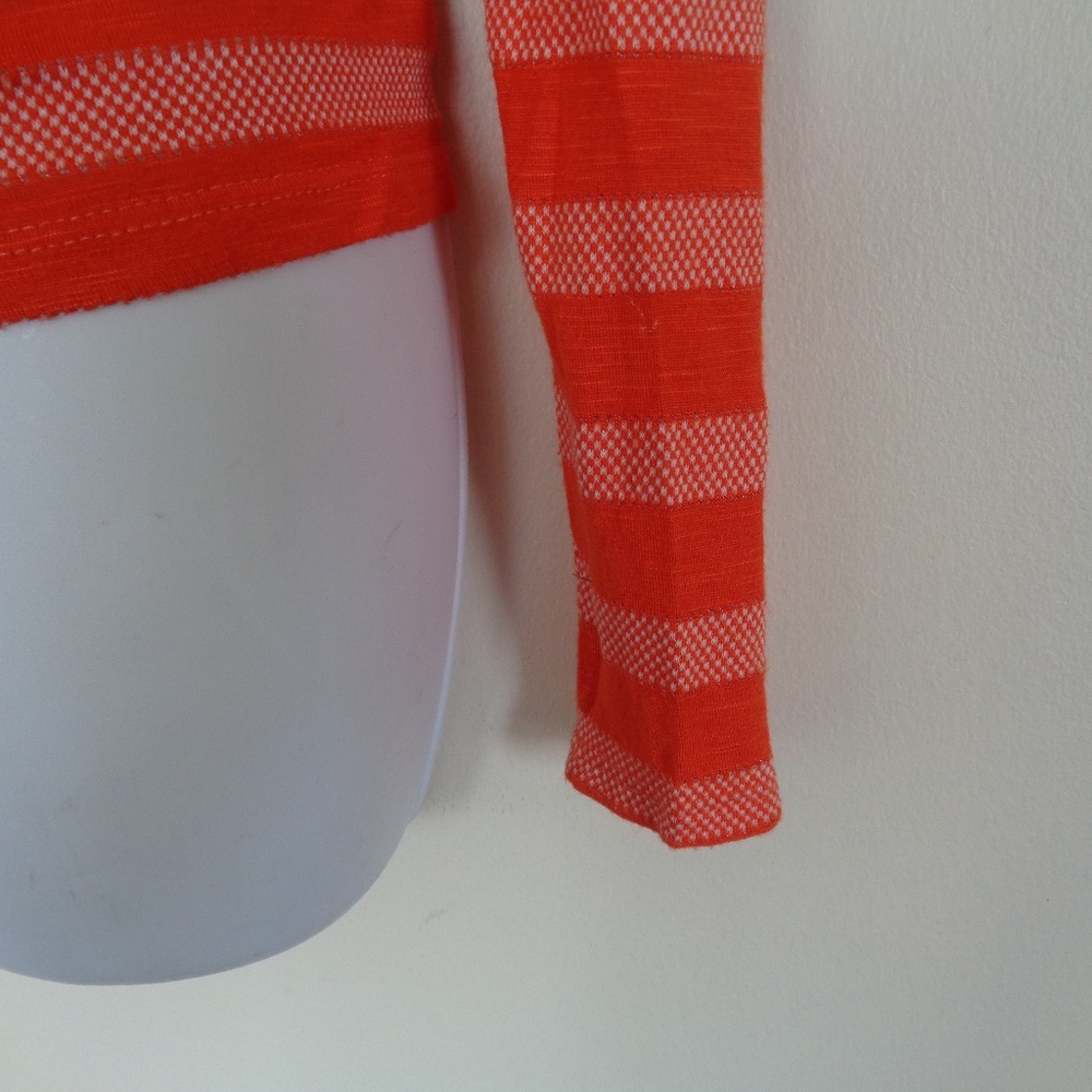 Forever 21 Orange Stripe Top Large - Picture 2 of 3